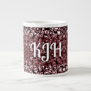 Extravagantes Rotes und Schwarzes Herz Jumbo-Tasse
