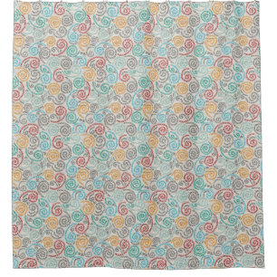 Extravagantes rumpled Papier der Stickerei Duschvorhang