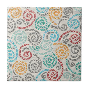 Extravagantes rumpled Papier der Stickerei Fliese