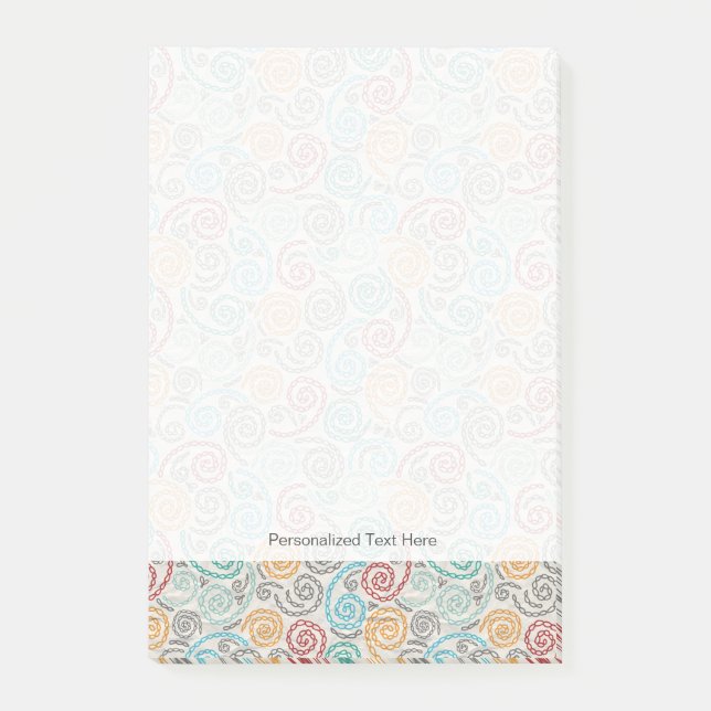 Extravagantes rumpled Papier der Stickerei Post-it Klebezettel (Vorderseite)