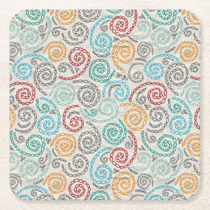 Extravagantes rumpled Papier der Stickerei Rechteckiger Pappuntersetzer