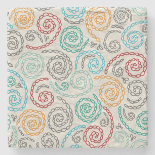 Extravagantes rumpled Papier der Stickerei Steinuntersetzer