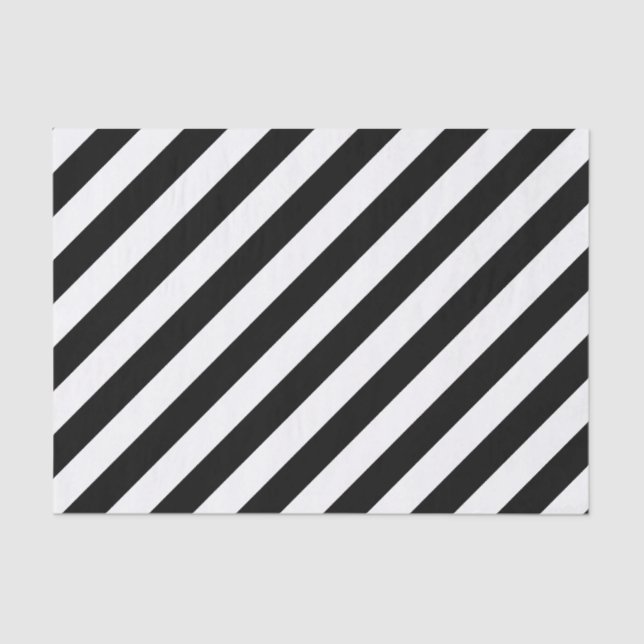 Extravagantes Schwarz-Weiß-Muster Seidenpapier (Vorderseite)