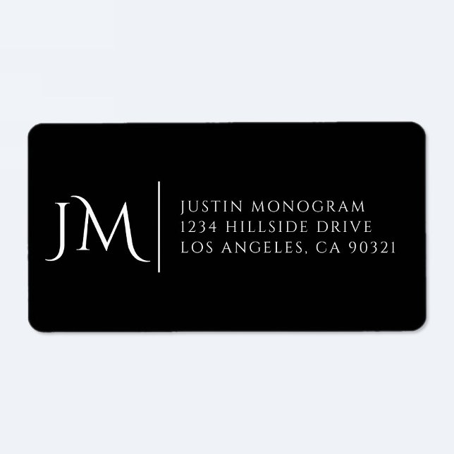 Extravagantes Schwarz/Weiß-Rücksendesiegel Adressaufkleber (Von Creator hochgeladen)