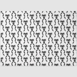 Extravagantes Schwarzes Bow-Muster Seidenpapier