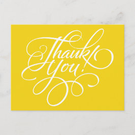 Extravagantes Script Lemon Yellow Dankeschön Karte