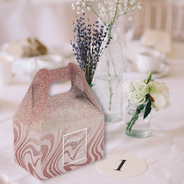 Extravagantes Script RoseGold Vielen Dank für Ihre Geschenkschachtel