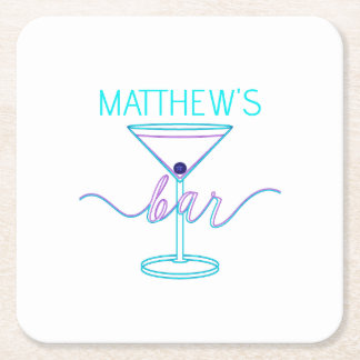 Extravagantes Script Spaß-Farben Spaß-Bar Rechteckiger Pappuntersetzer