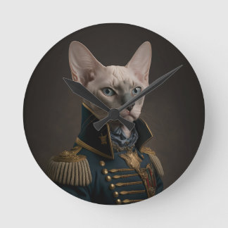 Extravagantes Siamese Kitty Cat Portrait Runde Wanduhr
