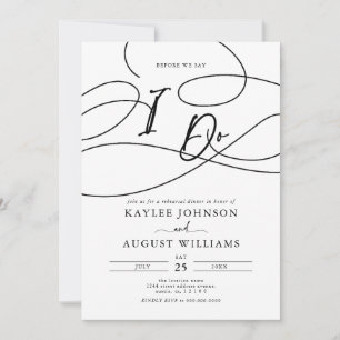 Extravagantes Skript, bevor wir "I Do" Probe Abend Einladung