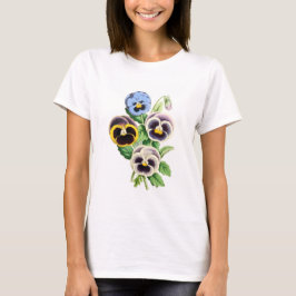 Extravagantes Stiefmütterchen-Vintage Illustration T-Shirt