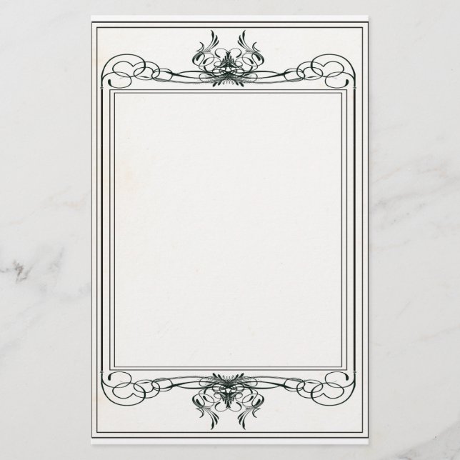 Extravagantes viktorianisches Briefpapier (Vorderseite)