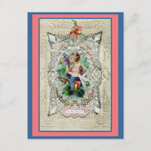 Extravagantes Vintages Valentine für meinen Freund Feiertagspostkarte