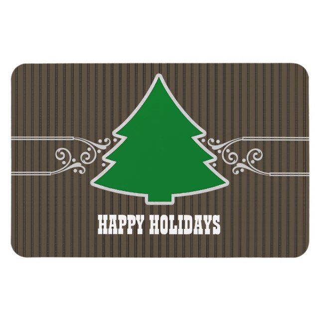 Extravagantes Weihnachtsbaum Wirbel Premium Magnet (Horizontal)