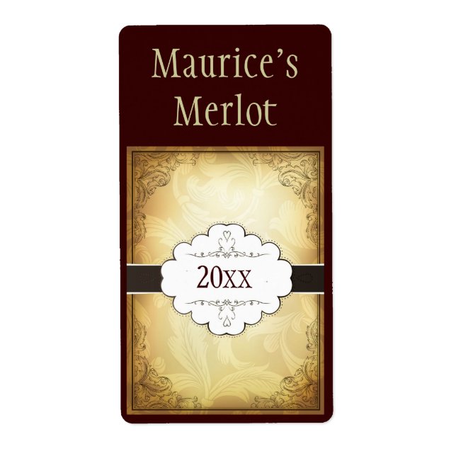 Extravagantes Weinetikett (Vorne)