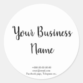 Extravagantes, weißes Café, Bäckerei, Catering Runder Aufkleber