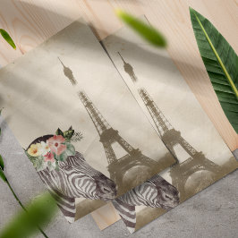 Extravagantes Zebra & Eiffel Tower Scrapbook