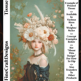 Extravaganz-Blumenkohl, Frau CN9-Decoupage Seidenpapier