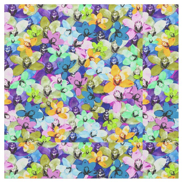 Extravaganza, Orchideen Stoff (Nahaufnahme)