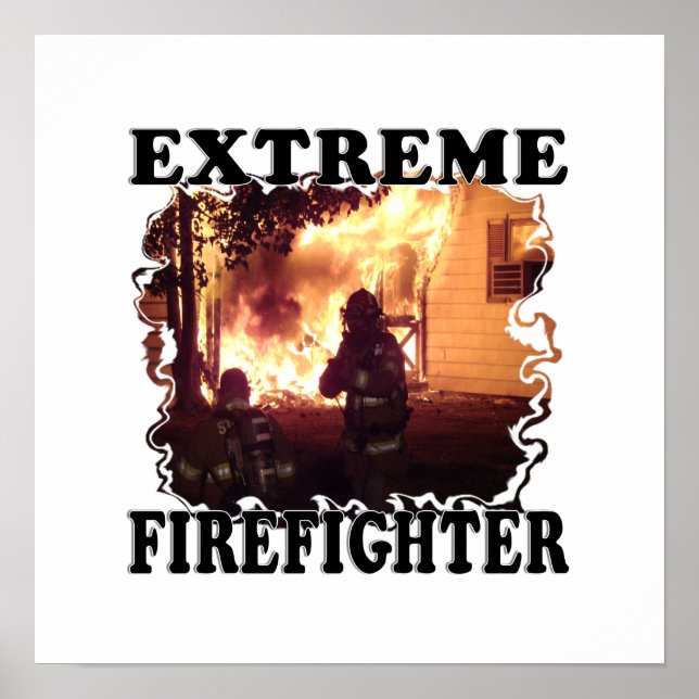 Extrem-Feuerwehrmann Poster (Vorne)