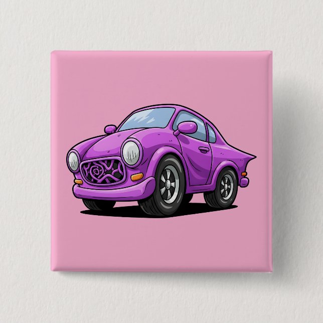 Extrem gebogene lila Auto-Kunst Button (Vorderseite)
