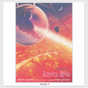 Extrem Hot Air Ballon auf Vulkanausschnitt Aufkleber