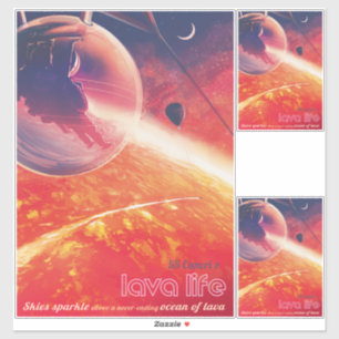 Extrem Hot Air Ballon auf Vulkanausschnitt Aufkleber