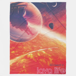 Extrem Hot Air Ballon auf Vulkanausschnitt Fleecedecke