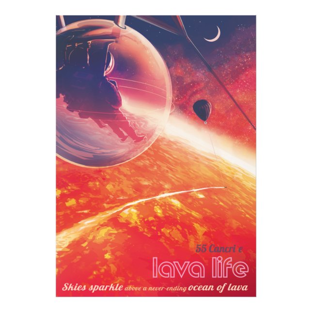 Extrem Hot Air Ballon auf Vulkanausschnitt Fotodruck (Vorne)