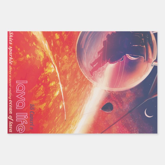 Extrem Hot Air Ballon auf Vulkanausschnitt Geschenkpapier Set (Vorderseite 2)