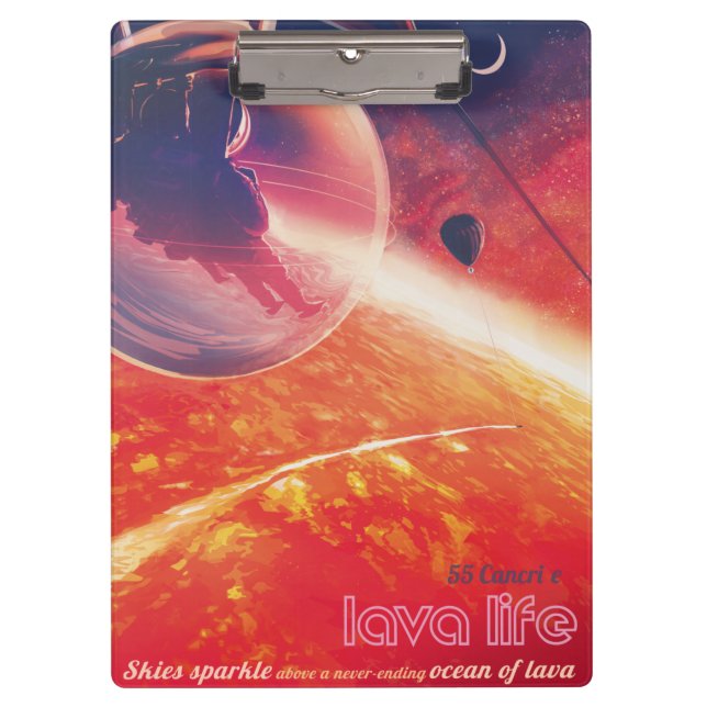 Extrem Hot Air Ballon auf Vulkanausschnitt Klemmbrett (Vorderseite)