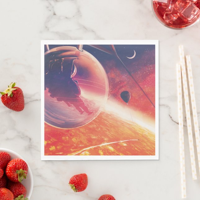 Extrem Hot Air Ballon auf Vulkanausschnitt Serviette (Beispiel)