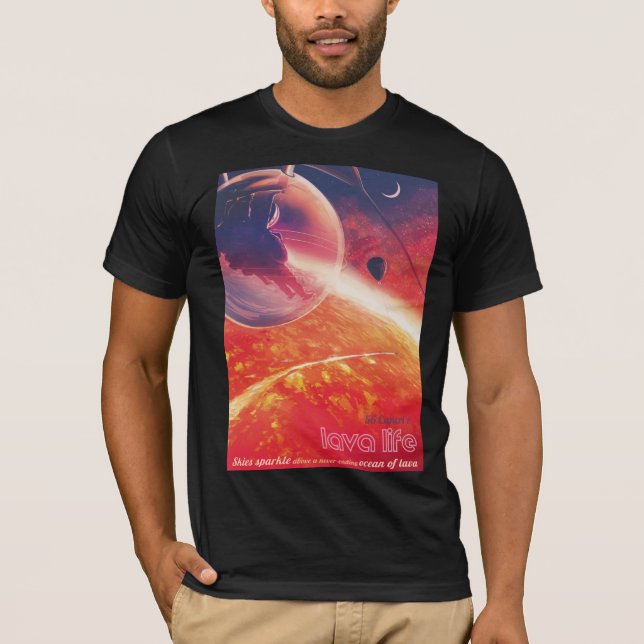 Extrem Hot Air Ballon auf Vulkanausschnitt T-Shirt (Vorderseite)