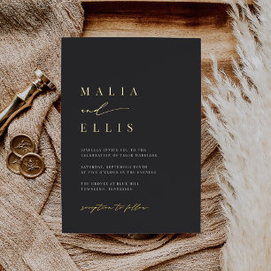 Extrem Links   Kalligrafie Akzente Hochzeit Folieneinladung