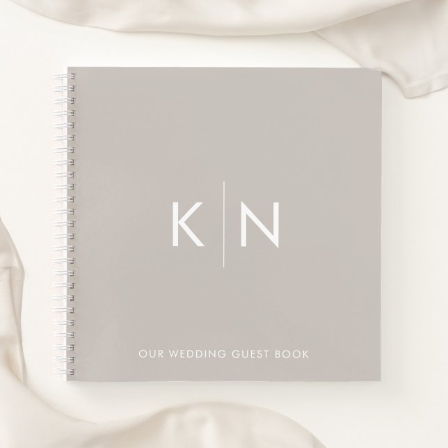 Extrem minimales Monogram Wedding Guest Book Notizbuch (Von Creator hochgeladen)