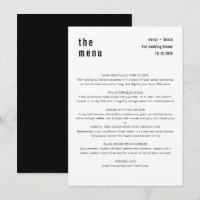 Extrem minimalistisches Schwarz-weißes Hochzeitses