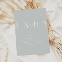 Extrem moderne minimale Blauer Baby-Dusche