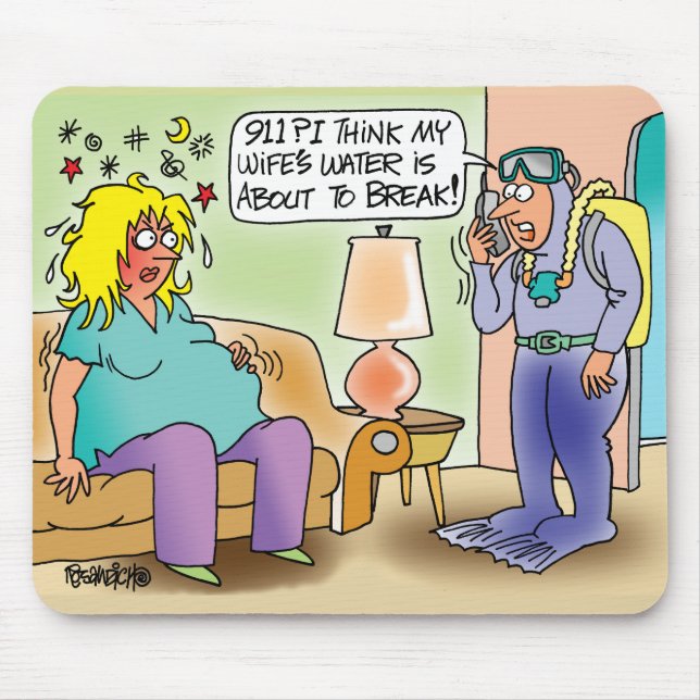 EXTREM SCHWANGERES MOUSEPAD - SPORTTAUCHERHUBBY (Vorne)