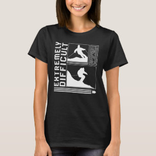 Extrem schwierige Skilanglauf Winter Snowboard T-Shirt