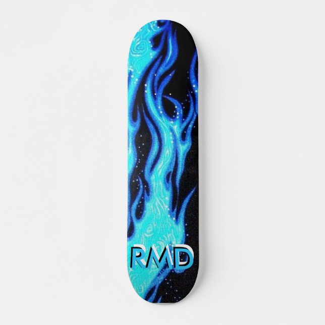 EXTREME blaue Flammen-Skateboard-Plattform Skateboard (Vorne)