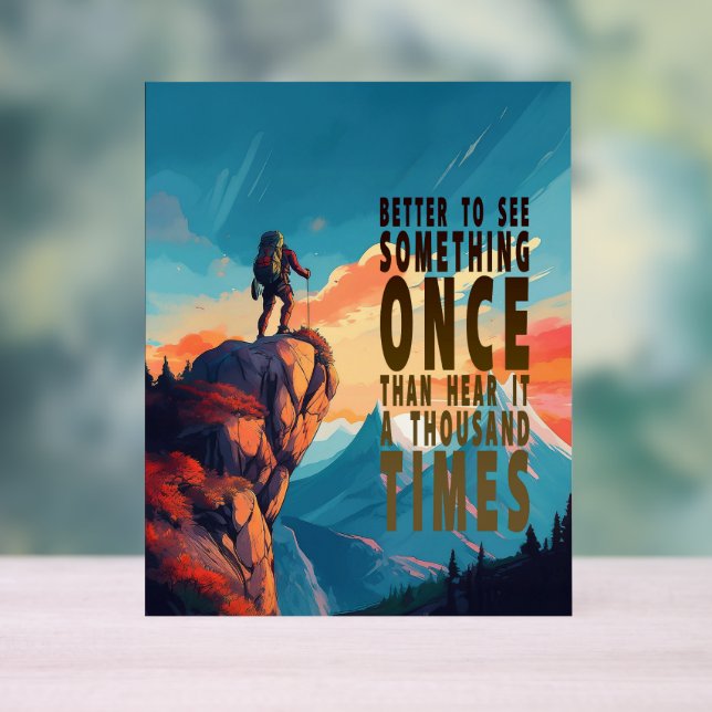 Extreme Explorer-Bergkette, Sprichwort Acrylschild (Neutral)