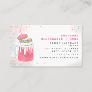 Extreme Milkshake Pink Donut Sprinkles Visitenkarte