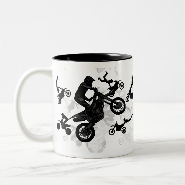 Extreme Motocross Stuntmen Zweifarbige Tasse (Links)