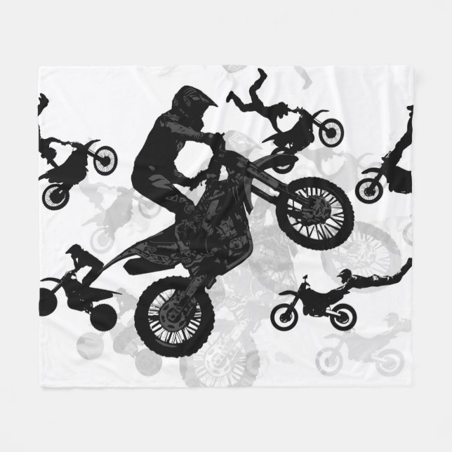 Extreme Motocross Stunts Fleecedecke (Vorderseite (Horizontal))