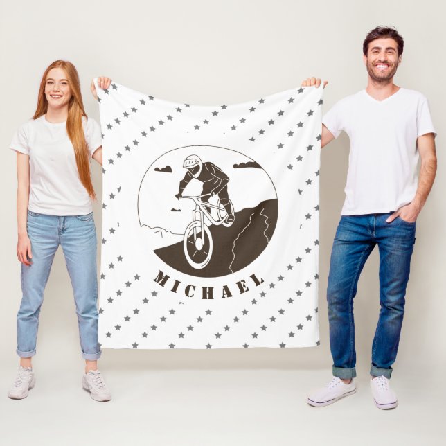 Extreme Mountainbike-Fahrrad-Star-Radfahrername Fleecedecke (Beispiel)