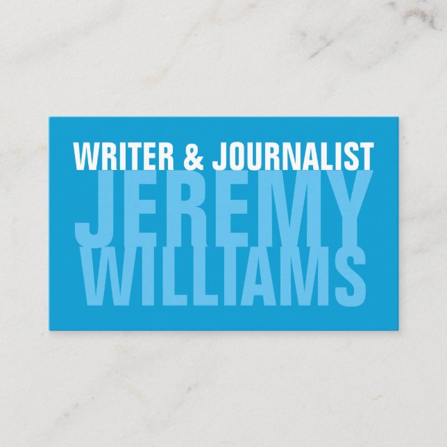 Extreme mutige monotone Art Visitenkarte (Vorderseite)