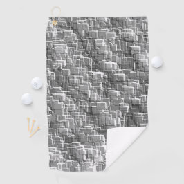 Extreme Overlay von grau geprägten Quadraten Golfhandtuch