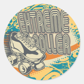 Extreme Roller Tshirts und Geschenke Runder Aufkleber