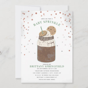 Extreme Schokolade Milkshake Baby Sprinkle Einladung