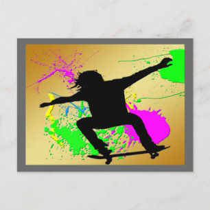 Extreme Skateboarding Postkarte